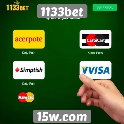 Métodos de pagamento aceitos na 1133bet